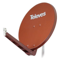 Televes Aluminium Sat-Reflektor S75QSD-Z ziegeltot