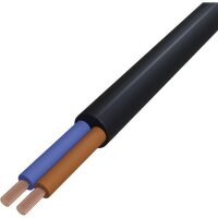 Gummischlauchleitung H05RR-F 2x1,5 mm² schwarz 50 Meter